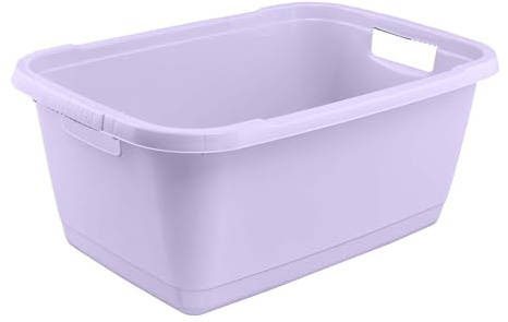 keeeper aenna Wäschewanne, Stabiler Kunststoff, 52 l, Soft Purple | Stabile Griffe mit strukturierter Oberfläche, Sicheres Design ohne scharfe Kanten, Praktisches Verstauen, Ineinander nestbar