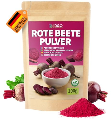 D&O Nature Products Remolacha en Polvo 100g - 100% Natural – Sin Gluten