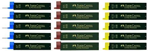 15er Sparpack Faber Castell SUPER-POLYMER Feinminen 0.35 | 0.5 | 0.7 HB (HB 0.3 | 0.5 | 0.7)