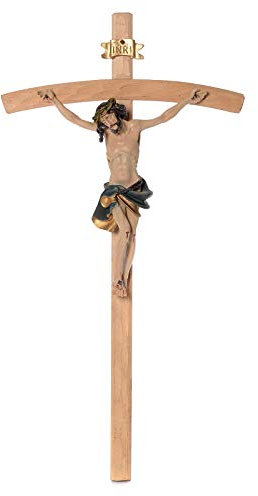Crocefisso 75 cm in resina e legno