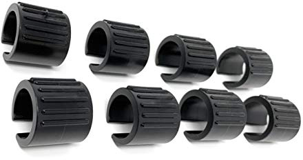 Design61 Klemmschalengleiter 8er Set Stuhlgleiter Bodenschongleiter Ø 24-26 mm ohne Zapfen Silencer Möbelgleiter