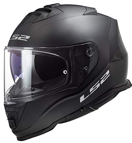 LS2 Helmets Assault Full Face Motorcycle Helmet W/ SunShield (Matte Black - Large)