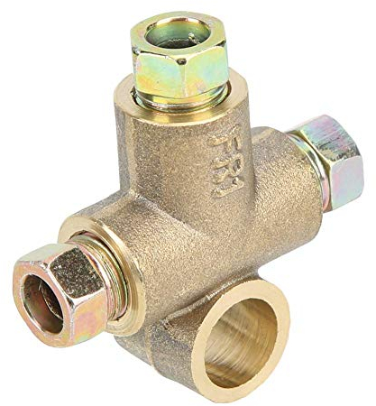 T-förmige Bremsleitung, T-Schlauchverbinder, 3-Wege-Adapter mit 3 Muttern, kurze Überwurfmutter, M10, 3/16-Zoll-Rohr, 10 mm