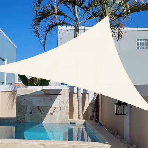 Cool Area Toldo Vela Transpirable Triangular 5x5x7m, Crema