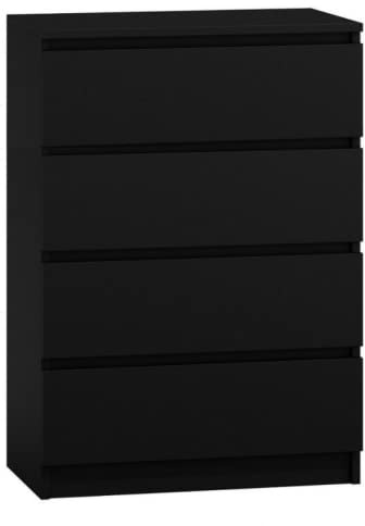 3E 3xE living.com mit 4 Schubladen Kommode in Schwarz - 70 x 101 x 39 cm (B/H/T)