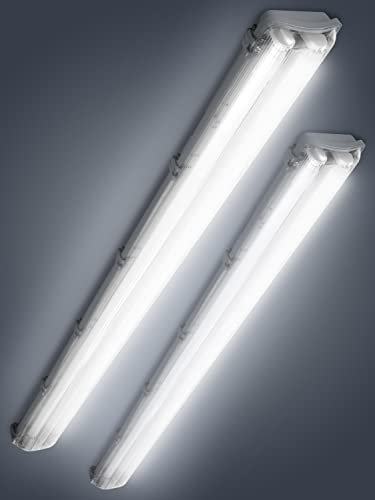 wowspeed Feuchtraumleuchte LED 120cm,36W 3600LM LED Leuchtstoffröhre, 6000K KaltesWeiß Kellerlampe, IP65 Wasserdicht Deckenleuchte Röhre,Werkstattlampe für Keller Garage Küche