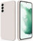 GiiYoon Case Compatible with Samsung Galaxy S22, Silky-Soft Touch Full-Body Protective Phone Silicone Case, Shockproof Cover with Microfiber Lining, off white