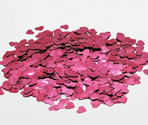 CC wonderland zone 50g Konfetti Herzen Rosa,Tischkonfetti Metallic Herzform Mehrfarbig für Geburtstag Brautparty Babyparty Hochzeit Valentinstag Party Dekorationen