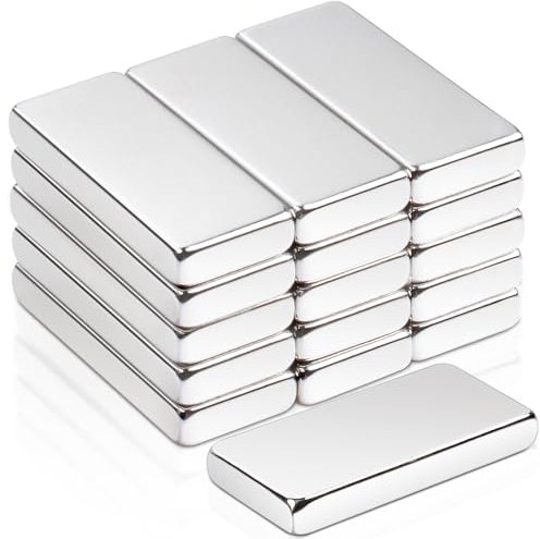 16 Stück Magnete Stark, 20x10x3mm Neodym Magnete Extra Stark, Magneten für Magnettafel, Super Stark Seltenerdmagnete, Magnet Rechteckig für Küchenschrank, Büro, Whiteboard Magnet Magnetplatten