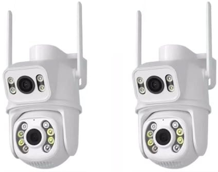 K2 STORE - TELECAMERA IP CAM PTZ WIFI DOPPIA LENTE 2 PEZZI CAMERA DOME WIRELESS ESTERNO SPEED ZOOM CON APPLICAZIONE ICSEE PER AMBIENTI INTERNO ED ESTERNI