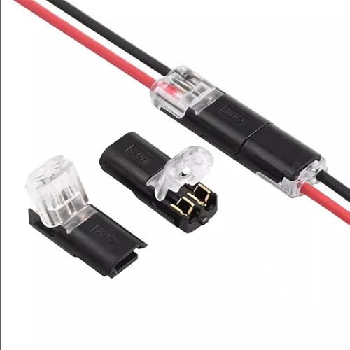 ITCLEYMDZV 10pcs 2P Spring Connector Wire with No Welding No Screws Quick Connector Cable Clamp Terminal Block 2 Way Easy Fit