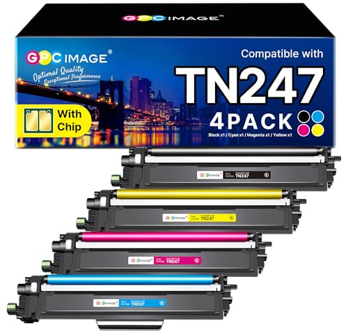 GPC IMAGE TN-243CMYK TN247 Kompatibel für Brother MFC L3750CDW MFC-L3750CDW HL-L3210CW DCP-L3550CDW HL-L3230CDW MFC-L3770CDW MFCL3750CDW DCP-L3517CDW TN243CMYK (4er-Pack)
