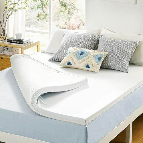 Best Price Mattress 3 Inch Gel Memory Foam Mattress Topper with Cover, CertiPUR-US Certified, Dorm Essentials, Twin XL
