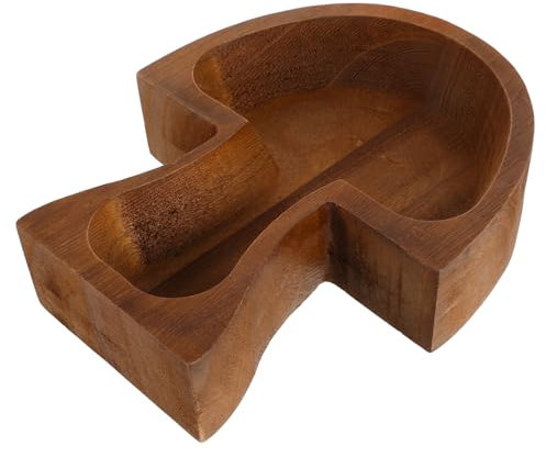 CIYODO Pilz-holzschale Schüssel Hautpflegetablett Runde Servierschalen Teller Korb Kleine Obstschale Platte Tabletts Serviergeschirr Für Snacks Kuchenblech Aus Holz Holztablett Brown