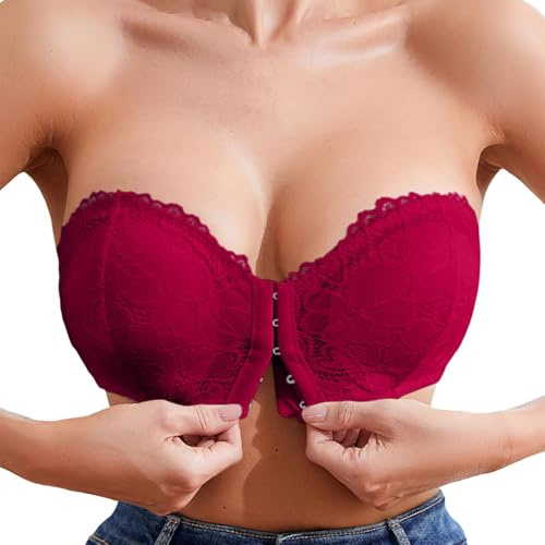 Générique Soutien Gorge sans Bretelles Armature avec Grande Taille Push Up Rembourré Top Intégré Soutien-Gorge Léger Invisible sous Vêtements Bandeau Soutif Dos Nu Brassiere Femme Adhesif