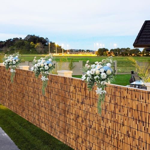 Valla de bambú natural, bloque de viento y parasol para jardín, restaurante, hotel, solución decorativa de privacidad para patios y balcones