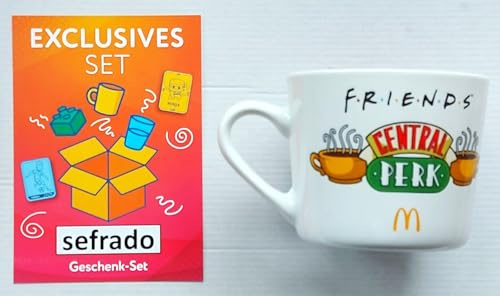 sefrado Bundle Friends Tasse Central Park McDonalds Cup Tasse Tassen Cups Mug Bunt mit exclusiver Geschenkkarte