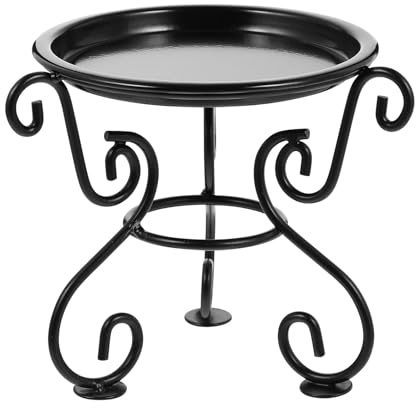 COLLBATH Supporto per Piante in Ferro Nero Antiruggine Alzata Stabile per Vasi da Fiori da Interno ed Esterno per Balcone Giardino e Soggiorno Resistente e Sicuro per Piante e Fioriere
