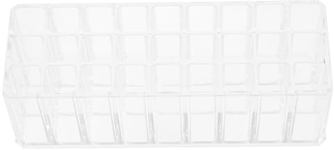 HOMSFOU Caja Organizadora de Pintalabios y Cosméticos 27 Compartimentos, Soporte para Lápiz Labial y Herramientas, Adecuado para Guardar Maquillaje y Accesorios de Uñas