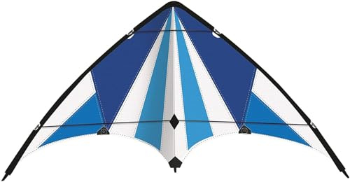 Paul Günther 1083 - Cerf-Volant de Sport Blue Loop 130, cerf-Volant pour débutants, Voile en Polyester Ripstop résistant aux déchirures, tiges Robustes en Fibre de Verre