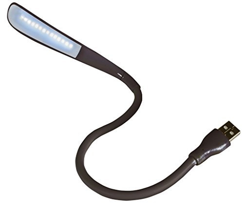 MPE Flexible USB 14 LED Lamp Light Torch for Laptop Computer Mac Desk & Table - BLACK