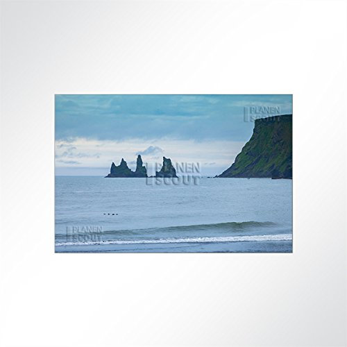 LYSEL® Absorberbild - Das Meer und der Strand 100x80x5,5cm - Akustikbild Schallschlucker mit 50mm Schaumstoff aus Basotect® G+