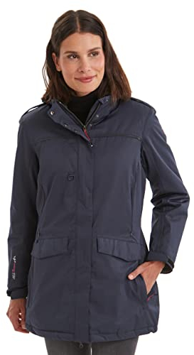 Killtec Damen Parka Funktionsparka mit abzippbarer Kapuze für Hundebesitzer Ostfold WMN PRK B wasserdicht, Winddicht, atmungsaktiv 00814-dunkelnavy 40