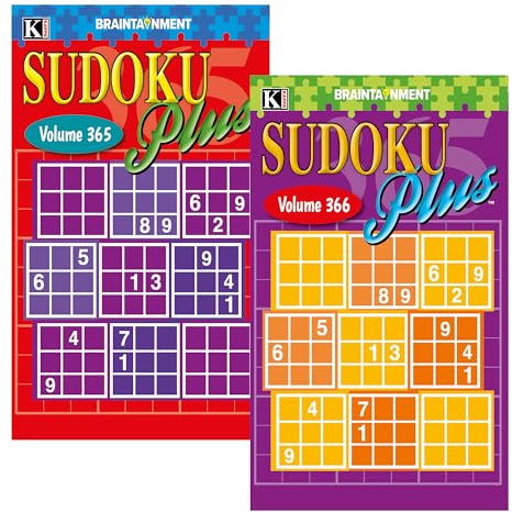 BAZIC Products Kappa Sudoku Books – Beginner to Expert Puzzle Set, Mindful Brain Games and Variety Sudoku Alternative to Crossword or Wordle, 8 x 5 Digest Size, 24-Pack