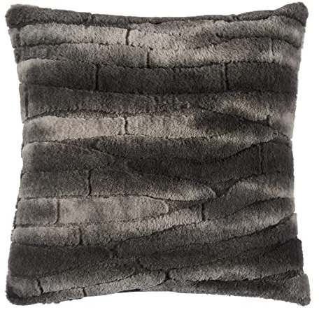 PAD - Cozy - Kissenhülle - Kunstpelzkissen - Kissen aus Kunstfell - Farbe: Grau - wunderbar kuschelig und weich - 50 x 50 cm - ohne Füllung