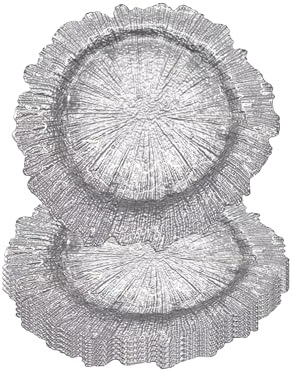 Weddecor Piatti rotondi per caricabatterie con design vintage, set di piatti di presentazione, decorazione per tavola da pranzo, matrimoni, banchetti di Natale, stoviglie, 33 cm, 6 pezzi