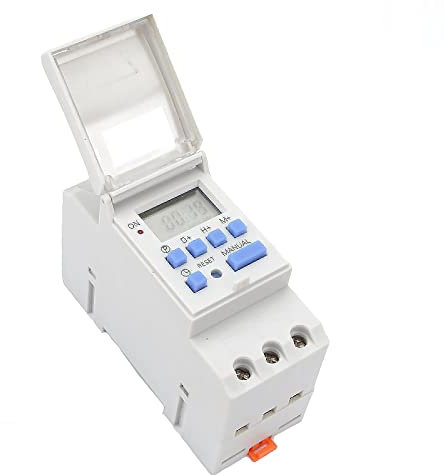 Interruptor de temporizador, semanal THC15A 16A digital LCD programable temporizador DIN carril relé interruptor 50Hz 24V