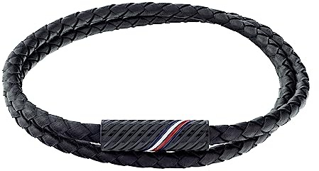 Tommy Hilfiger Jewelry Kordelarmband für Herren aus Leder Schwarz - 2790469