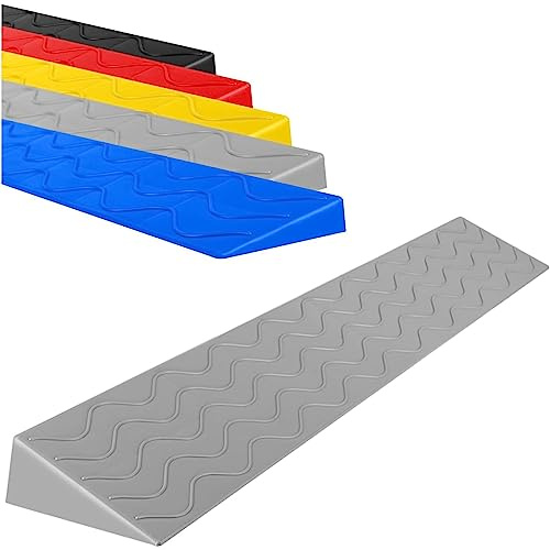 FQWYNMZ Rampe de Seuil,Rampe Fauteuil Roulant,Rampe de Bordure de Porte de Robot de Balayage D'intérieur Portable,Canal de Montée de 1 à 10cm Balayage de Robot en Fauteuil Roulant Gris 100x19.5x9cm