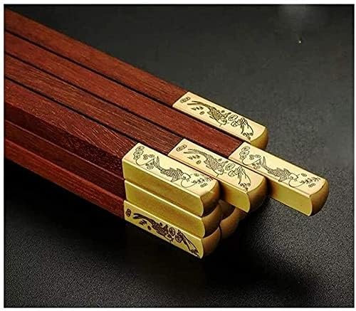 bacchette sushi bacchette cinesi bacchette Bacchette riutilizzabili antiscivolo lavabili in lavastoviglie 10 paia Materiale naturale creativo(Color:2,Size:)