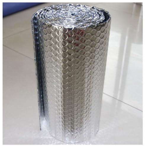 Pannello Isolante Rotolo Isolante Riflettente, Pannello Termoriflettente in Alluminio Rivestito per Caloriferi, Isolamento Termosifoni Termico per Porta, Garage, Radiatori, Finestre, Pavimenti, Tetti