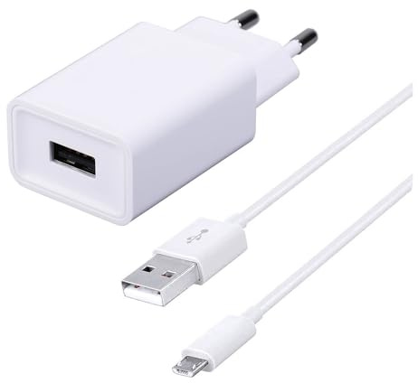 ZLONXUN Ladegerät USB Netzteil und Kabel für Xiaomi Redmi 12C/9A/9C/A2/9AT/7A/7/6A/6/Note 5/S2/A2 Lite/10A; Oppo A15/A17.(1.5M Micro USB Kabel)