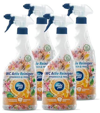 Ambi Pur WC Aktiv Reiniger Spray Citrus & Waterlilly 750ml (4er Pack)