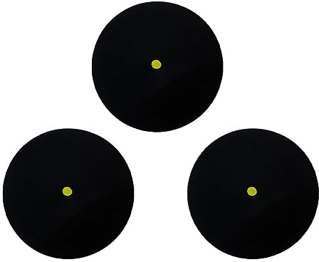 tuwiwol Robuster und langlebiger Gummi für gemischte Squashbälle. Umweltfreundliche Materialien sind sicher und zuverlässig, Einzelner gelber Punkt