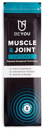 BeYou Muscle and Joint Pain Relief Patches - Back Pain, Sciatica, Arthritis, Knees, Neck and Shoulders - High Strength Natural Pain Relief - Patented Matrix of Menthol and Eucalyptus | High-strength patented menthol and eucalyptus matrix for back, neck, shoulder and knee pain, arthritis and sciatica.