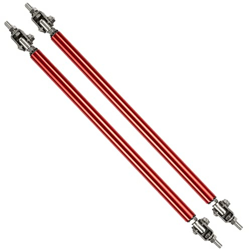 AUTOXBERT Front Splitter Lip Support Rods 1 Pair Adjustable 20cm Car Front Bumper Support Bar Strut Lip Splitter Diffuser Strut Rod Tie Bars Car Modification Support Rod for Spoiler Struts(Red)