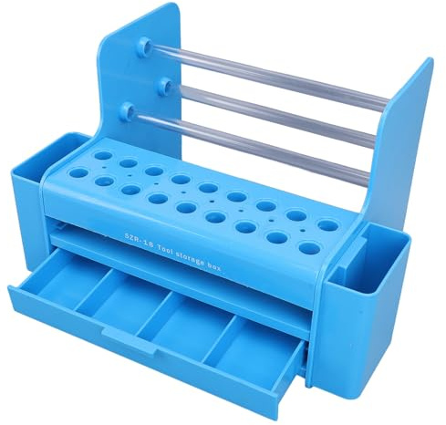 Jectse Organisateur de Tournevis de Bureau à 18 Grands Trous avec 8 Petits Trous et 4 Boîtes de Rangement, pour Brosses, Fers à Souder, Outils de Grattage et Outils de Sculpture,