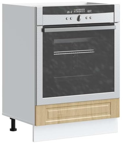Myheimly Küchenschrank Holzwerkstoff,hoher Küchenschrank, Schrank,Küchenzeile,Schrank Küche,Einbauküche Herdumbauschrank Porto Sonoma-Eiche Holzwerkstoff