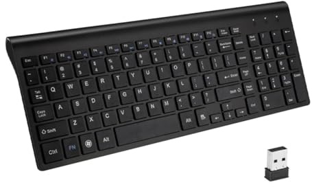 Holibanna Style Wireless Keyboard Mute Portable Compatible for Laptop Keyboard Mouse Bundle