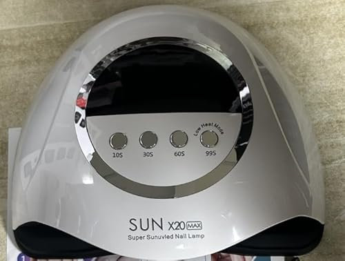 Timpou Secador de uñas de 320 W con 72 cuentas LED, lámpara UV/LED de secado rápido para esmalte de gel, máquina profesional de manicura y pedicura, calidad de salón en casa