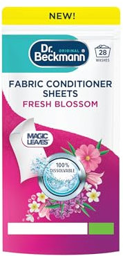 Dr. Beckmann Fabric Conditioner Sheets Fresh Blossom | No mess | Convenient and pre-dosed fabric conditioner sheets |Dissolvable | easy to use | 14 sheets