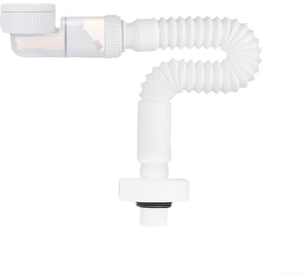 Tubo di scarico flessibile, tubo di scarico regolabile, sifone G1-1/4, per lavatrice, lavatrice, asciugatrice, lavastoviglie