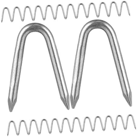 Zerodeko 140pièces Lot De Agrafes u Pour Clôtures Clous Forme De u Pour Sécuriser Clôtures Grillagées Et Structures De Jardin