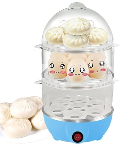 Cocedor De Huevos Duros Huevos Duros Automático con 3 Niveles | Dispositivo De Cocina Con Tapa Transparente Para Hogar
