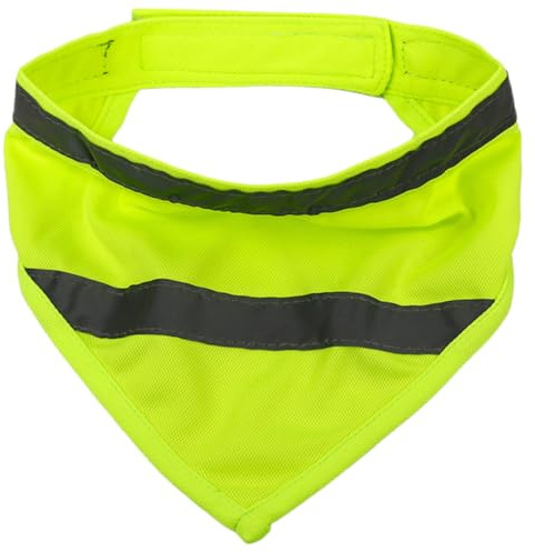 MUELODSIC Bandana Chien Réfléchissant Jaune Lumineux Foulard Sécurité Nocturne pour Promenade Accessoire Chien Lumineux avec Bandes Réfléchissantes pour Animaux de Compagnie