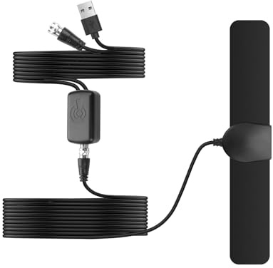 YAODHAOD HDTV Antenne Innen Außen - 200 Meilen - DVB-T/T2 / ATSC/ISDB-T - Mit 4K Ultra HD - Digital Antenne Mit Verstärker